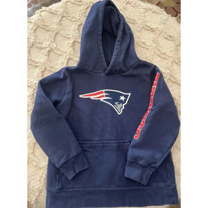 NFL New England Patriots Fanatics Hoodie Sweatshirt Logo Youth Small